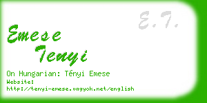 emese tenyi business card