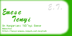 emese tenyi business card